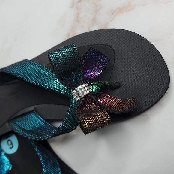 Guess multicolored bow sandals thongs - Picture 2 of 7